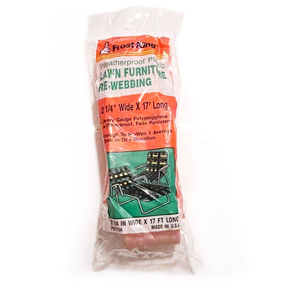 FROST KING Lawn Furniture Webbing 2 1/4"x 17 ft PW17SA Salmon